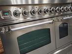 🔥Luxe Boretti Fornuis 90cm RVS + RVS 2 ovens 6 pits, Elektronische apparatuur, Fornuizen, 60 cm of meer, Ophalen of Verzenden
