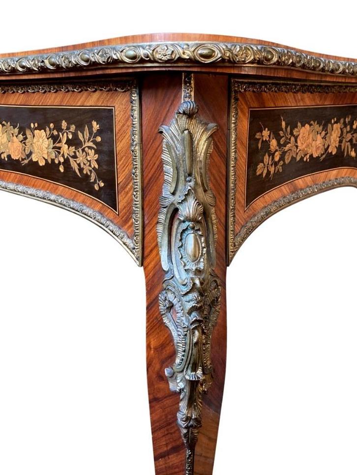 Napoleon III consolespeeltafel in 19e-eeuws palissander, Antiek en Kunst, Antiek | Meubels | Tafels, Ophalen of Verzenden