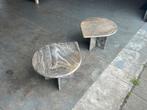 Salontafels marmer traanvorm Duitsland 1980s, set van 2, Ophalen, Overige materialen, Gebruikt, 50 tot 100 cm