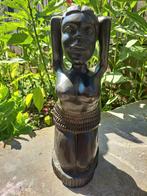 Hout Afrikaans beeld vrouw, Antiek en Kunst, Ophalen of Verzenden