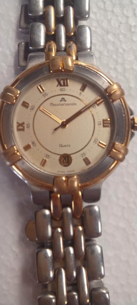 Montre homme Maurice lacroix, Handtassen en Accessoires, Horloges | Dames, Zo goed als nieuw, Goud, Goud, Ophalen