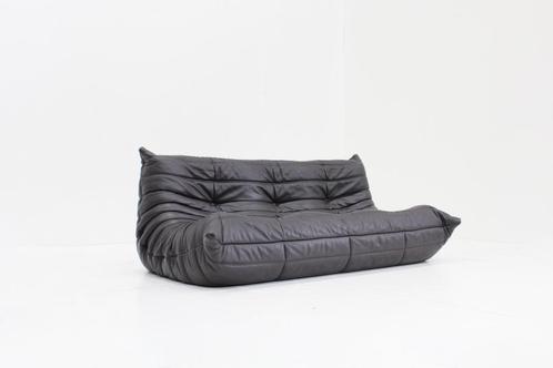Togo Ligne Roset 3 zits sofa bruin leder, Antiek en Kunst, Antiek | Meubels | Stoelen en Sofa's, Ophalen