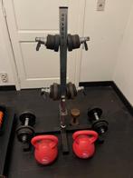 Halterset, losse gewichten, kettlebells, Sport en Fitness, Fitnessmaterialen, Ophalen, Gebruikt, Armen, Halterset