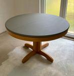 Vintage tafel met prachtige eikenhouten voet van 120 cm, Ophalen, Gebruikt, 100 tot 150 cm, 50 tot 75 cm