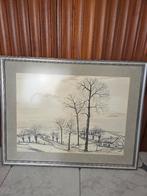 schilderij winterlandschap, Antiek en Kunst, Ophalen