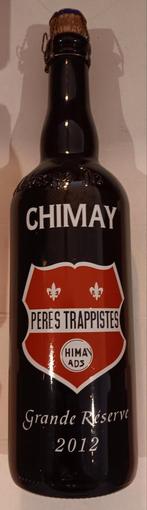 Chimay : Bouteille sérigraphiée grande réserve 2012, Collections, Marques de bière, Comme neuf, Enlèvement ou Envoi