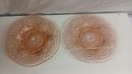 2 gekleude, roze schotels,doormeter 34cm-perfecte staat, Ophalen