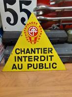 ancienne plaque chantier interdit public, Envoi, Utilisé, Autres types