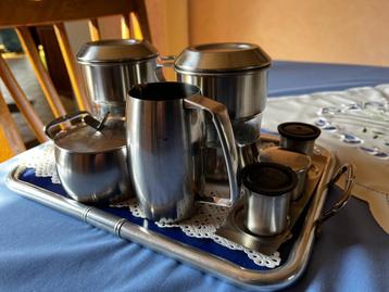 Inox thee-&/koffieset beschikbaar voor biedingen