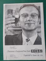 Rossi apéritif boisson - publicité papier - 1967, Collections, Marques & Objets publicitaires, Autres types, Utilisé, Enlèvement ou Envoi