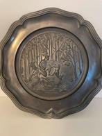 Antiek tinnen bord stadszegel Brussel, Ophalen of Verzenden