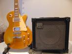 Versterker Roland Cube 30X + Gitaar Les Paul Gold Top ., Ophalen, Nieuw, Overige typen