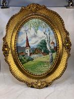 Broderie de tapisserie Paysage de village'de Wiehler Gobelin, Enlèvement ou Envoi