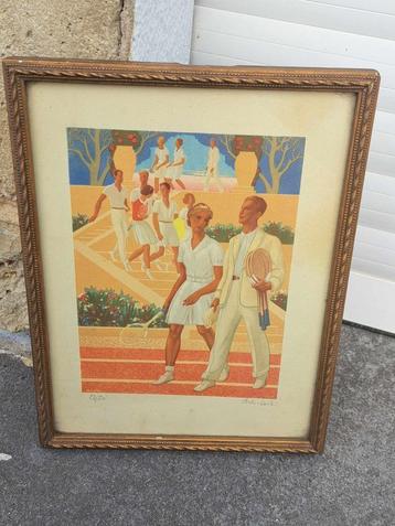 Lithographie  signe Anto carte, Enlèvement ou Envoi