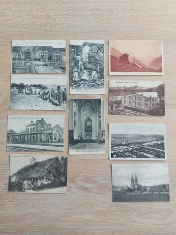 10 cartes postales anciennes France 