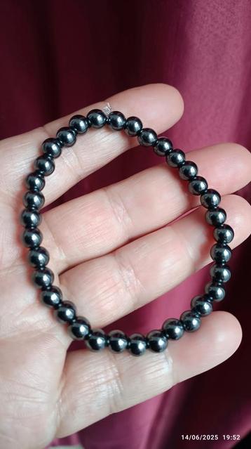 Hematiet elastische armband  beschikbaar voor biedingen