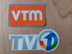 2 stickers TV1 en VTM, Verzamelen, Ophalen of Verzenden