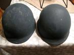 twee stalen abl  2originele Belgische militaire helmen m51, Ophalen of Verzenden, Landmacht, Helm of Baret