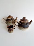 Vintage theepotten en tas van Noorse merk Porsgrund, Huis en Inrichting, Ophalen of Verzenden, Zo goed als nieuw, Aardewerk