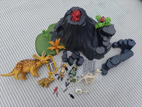 Playmobil dino vulkaan en dino expeditie, Kinderen en Baby's, Speelgoed | Playmobil, Zo goed als nieuw, Ophalen