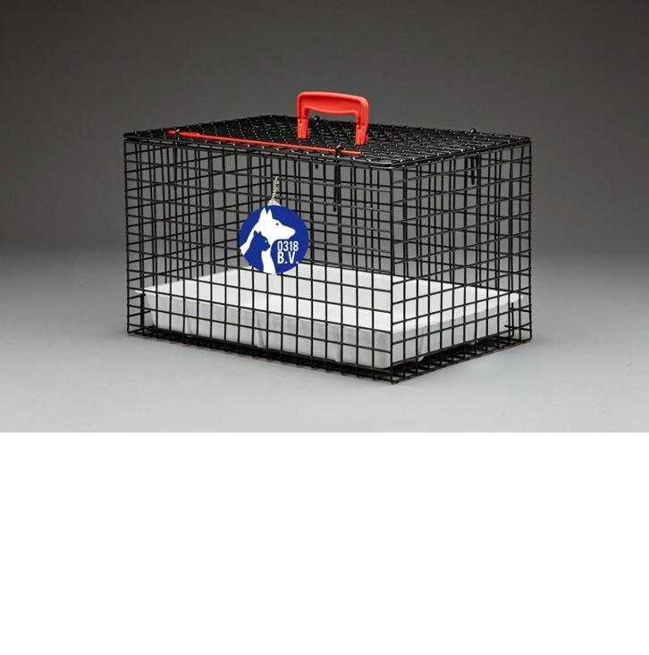 Standaard Draagbare Katten Kooi (Zwart) incl. plastic tray., Dieren en Toebehoren, Transportboxen, Nieuw, Verzenden