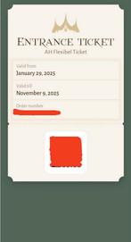 Efteling AH flexibel Ticket, Eén persoon, Arrangement, Ticket of Toegangskaart