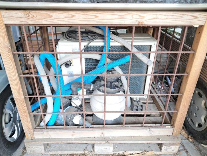 intex zwambad met warmtepomp instalatie+ accessoires, Tuin en Terras, Zwembaden, Zo goed als nieuw, Opzetzwembad, Minder dan 80 cm