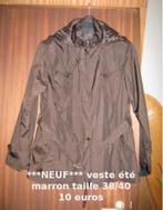 veste été marron 38/40, Vêtements | Femmes, Vestes | Été, Enlèvement ou Envoi, Comme neuf, Taille 38/40 (M), Brun