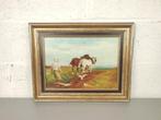 Aureel Mo - schilderij met trekpaarden, Ophalen of Verzenden