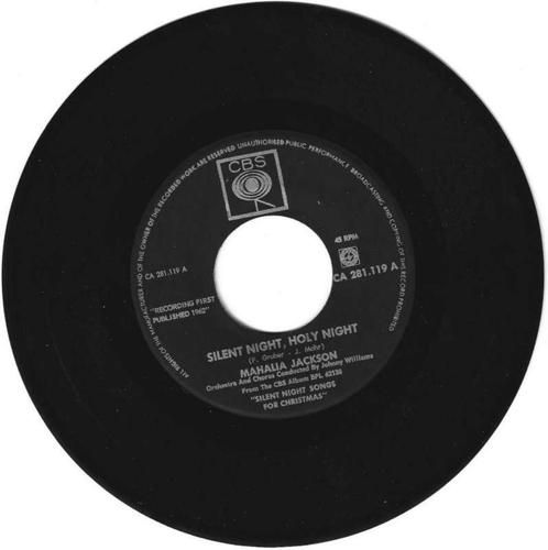 Single Mahalia Jackson   Silent Night, Holy Night, CD & DVD, Vinyles Singles, Comme neuf, Single, Religion et Gospel, 7 pouces