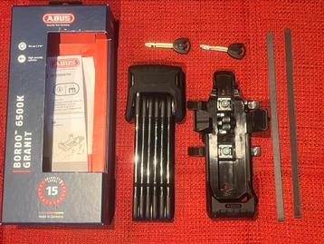 NIEUW Abus Bordo Granit Plus 6500K slot + houder  beschikbaar voor biedingen