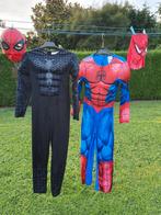 2 SPIDER-MAN-KOSTUUMS VAN 7/8 JAAR OUD MET MASKERS., Ophalen of Verzenden, Gebruikt