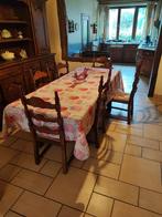 Eikenhouten tafel + 6 stoelen, Ophalen, Chêne, Gebruikt, Eikenhout