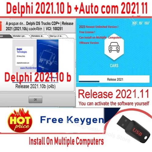 Delphi Autocom OBD software USB stick 2024, Auto diversen, Handleidingen en Instructieboekjes, Ophalen of Verzenden