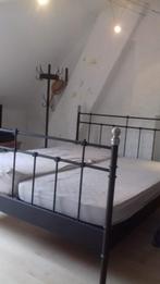bed, Huis en Inrichting, Slaapkamer | Bedden, Ophalen, Zwart, Tweepersoons, Zo goed als nieuw