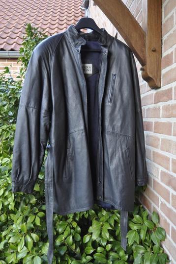 Veste en cuir bleu marine t.60/XXL homme beschikbaar voor biedingen