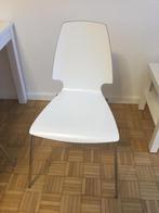 Chaises en bois blanc IKEA (4), Vier, Wit, Zo goed als nieuw, Hout