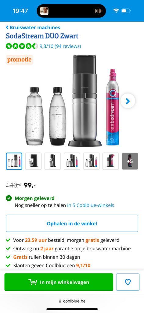 SodaStream DUO nieuw, Elektronische apparatuur, Bruiswatermachines, Nieuw, Ophalen