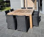 Tuinset van gerecycled teakhout, Tuin en Terras, Ophalen, Gebruikt, Aluminium