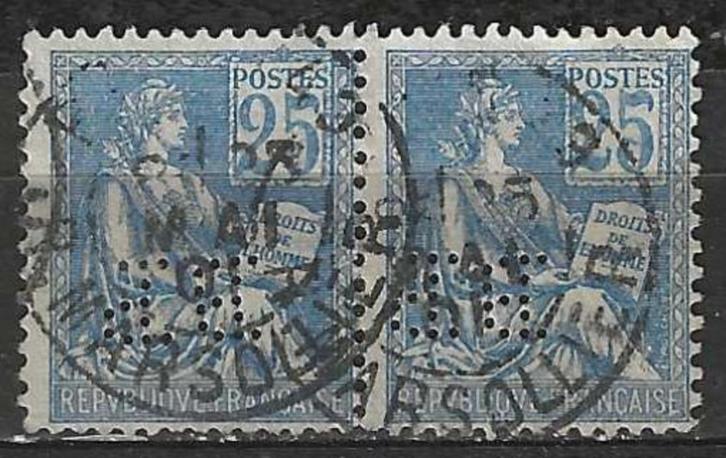 Frankrijk 1900/1901 - Yvert 118perf - Type Mouchon B P (ST), Postzegels en Munten, Postzegels | Europa | Frankrijk, Gestempeld
