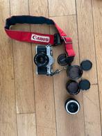 Canon ae-1 + lenzen, Audio, Tv en Foto, Spiegelreflex, Canon, Gebruikt, Ophalen of Verzenden