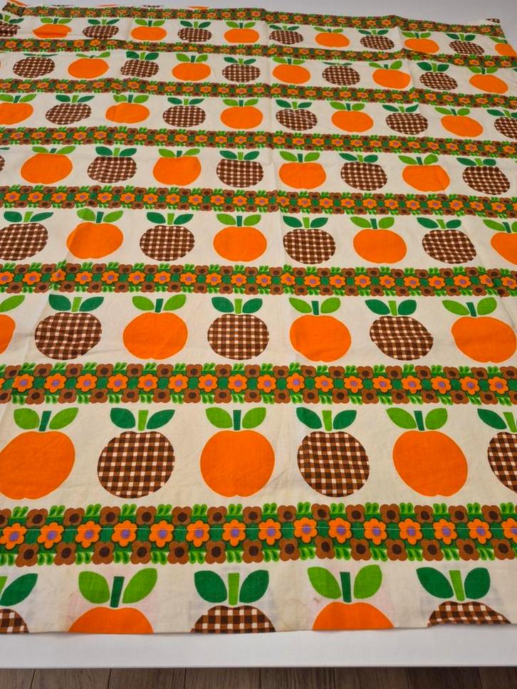 Vintage gordijnen (3 stuks), Hobby en Vrije tijd, Stoffen en Lappen, Gebruikt, Ophalen of Verzenden