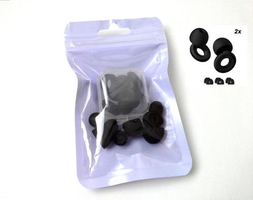 2 paires de bouchons d'oreille noirs en silicone neufs, Doe-het-zelf en Bouw, Gehoorbeschermers, Nieuw, Ophalen of Verzenden
