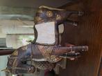 Mooi, houten,  versierd paardje,, 22cm op 26cm, Antiek en Kunst, Ophalen of Verzenden