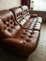 Driezit leder, Huis en Inrichting, Zetels | Zetels, Ophalen, Gebruikt, Driepersoons, Leer