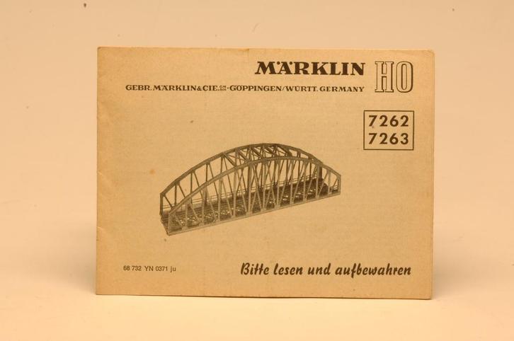 Märklin gebruiksaanwijzing 7262/7263, Auto diversen, Handleidingen en Instructieboekjes, Ophalen of Verzenden