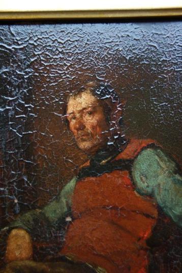 OUD SCHILDERIJ ZIE FOTO'S   ***  EEN BROUWERS GAST *** beschikbaar voor biedingen