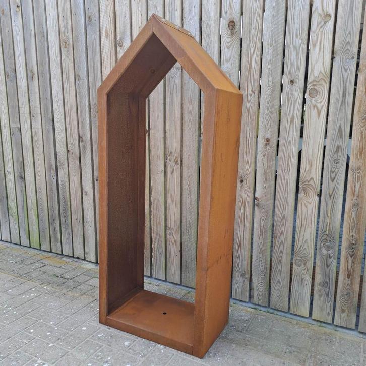 Houtopslag huisje in cortenstaal, Tuin en Terras, Tuinwanddecoratie, Nieuw, Ophalen of Verzenden