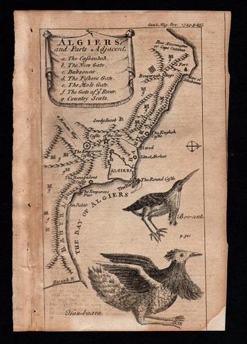 KAART KAART ALGIERS 1769 DE BAAI VAN ALGIERS EN DELEN DIE GR beschikbaar voor biedingen