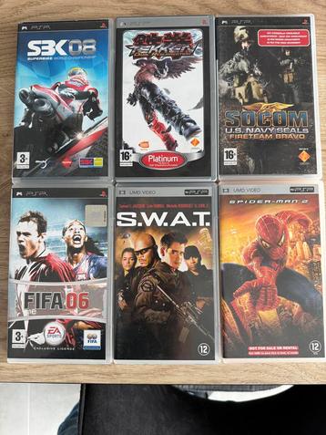 Psp spelletjes en films te koop beschikbaar voor biedingen
